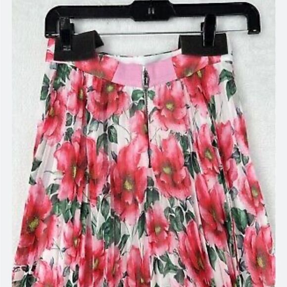 Alice + Olivia Katz Floral Sunburst Pleated Maxi Skirt Size 14 NWT $695 - Picture 5 of 9